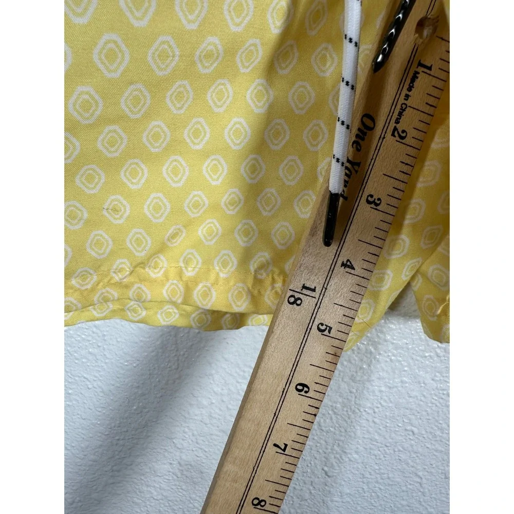 Uzzi Swim Trunks Mens Medium Yellow Pattern Amphibious Gear Shorts lined‎
